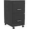 Nusparc 2-Drawer Mobile Vertical File Cabinet, 14.2" x 18" x 26.5", Black NPRVF218AMBK - alternate 1